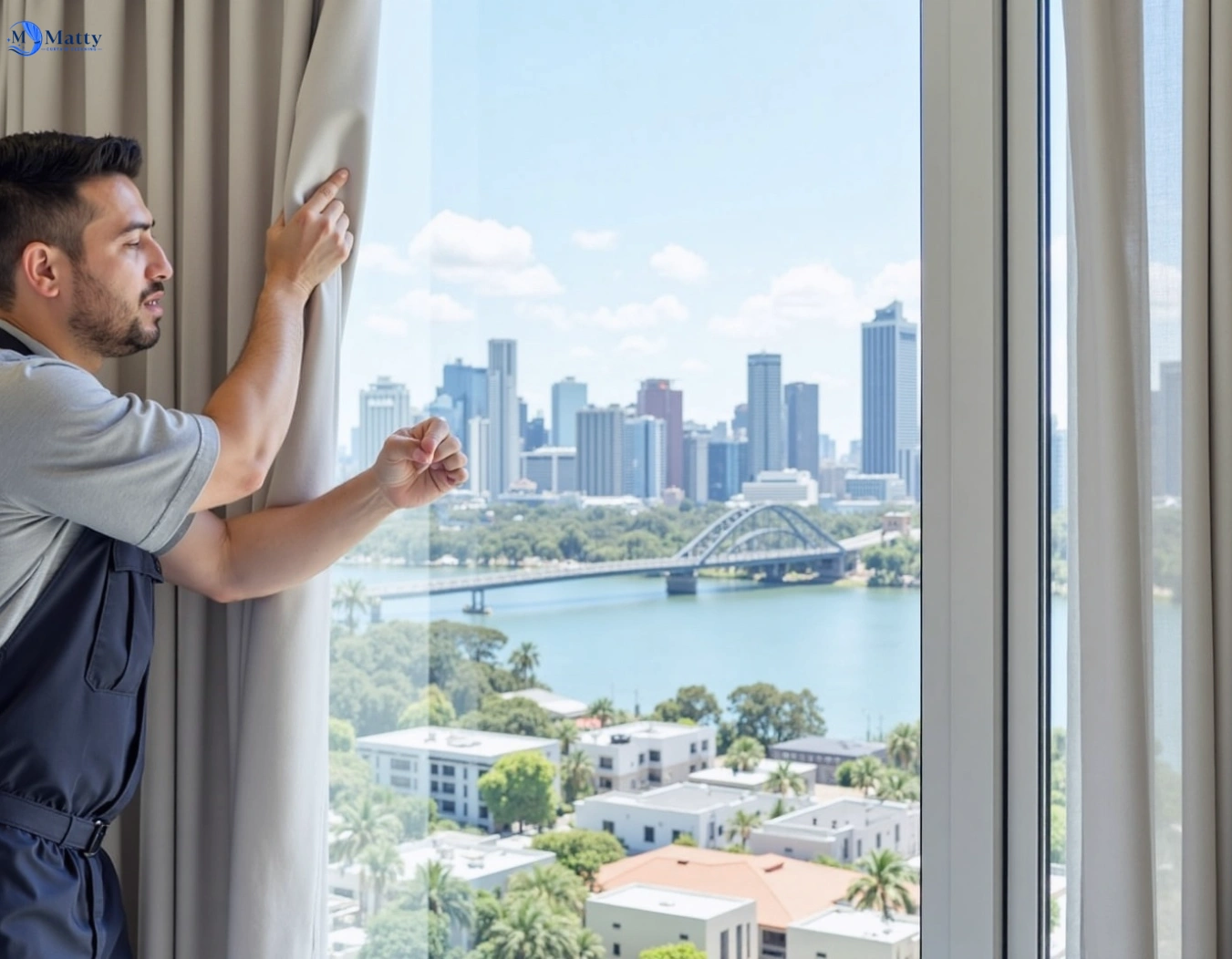 Professional curtain steam cleaning service nathan QLD by Matty Curtain Cleaning